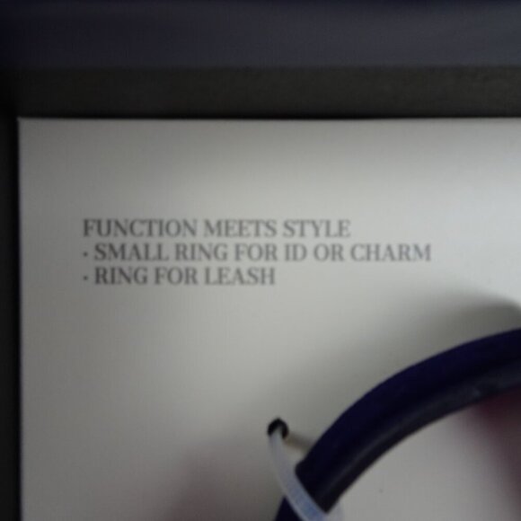 Southern Living Faux Leather Dog Collar Size XS / SMALL Blue Adjustable - Picture 6 of 11